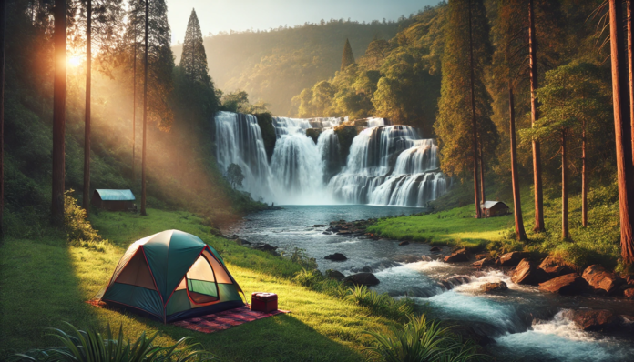 camping-near-waterfalls